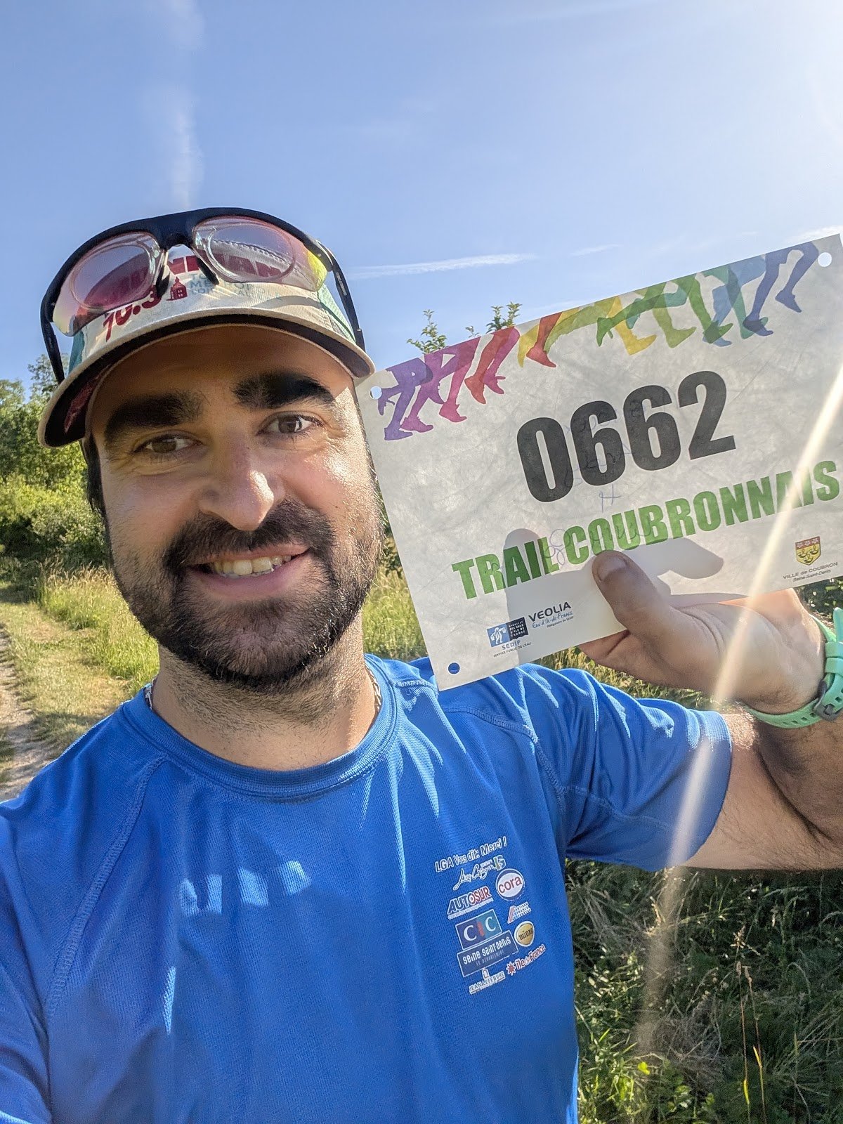 Souvenir avec un dossard du Trail Nature de Coubron 2026